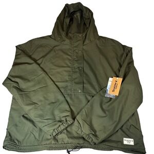 NWT Bearpaw Outdoors Olive Green Anorak Hooded Jacket Womens XL‎